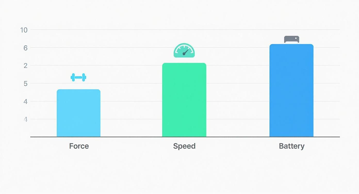 Infographic about massage gun comparison