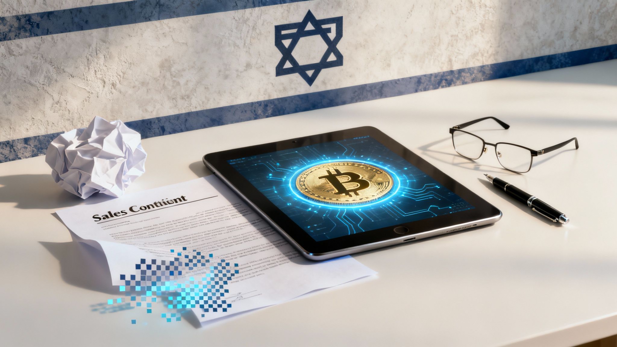 שטר מכר מקוון המוגש על ידי עורך דין במחשב נייד