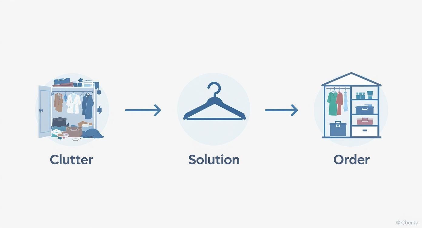 Infographic about space saving hangers for clothes