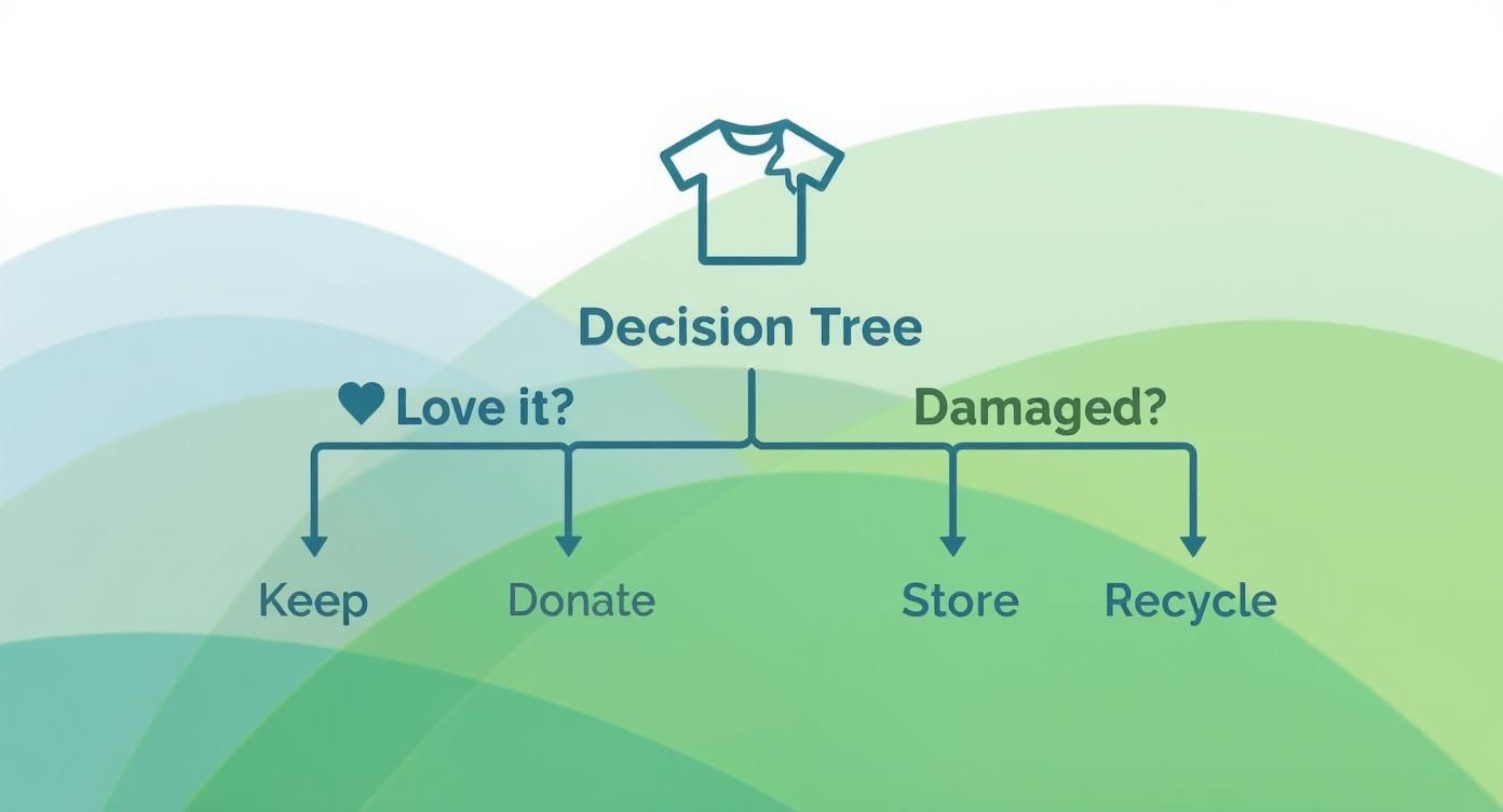 Infographic about how to store clothes