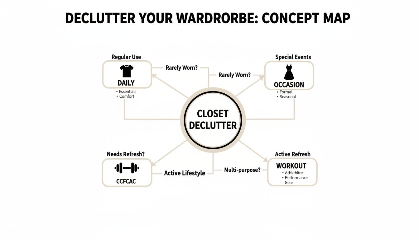 Infographic about organizing closet on a budget