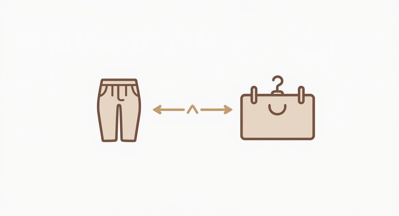 Infographic about best way to hang trousers