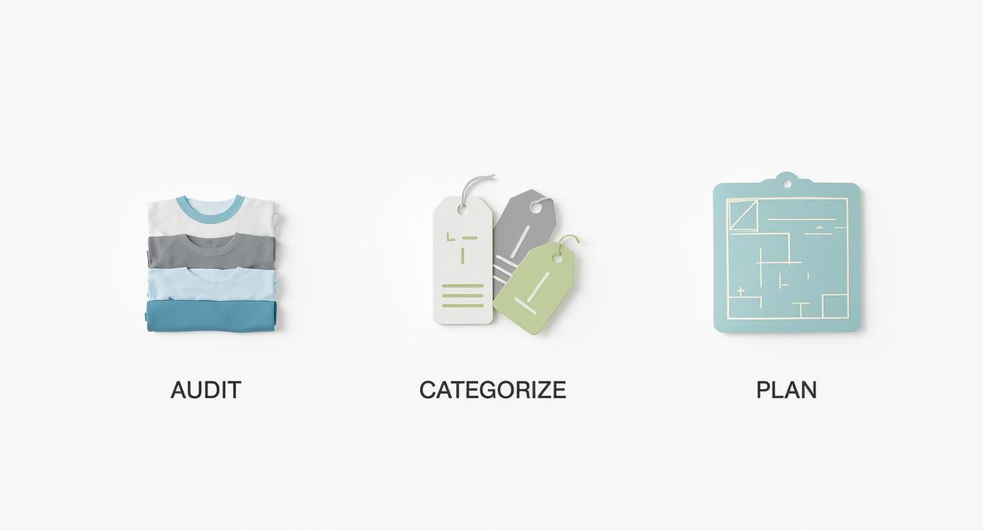 Infographic about design a closet system