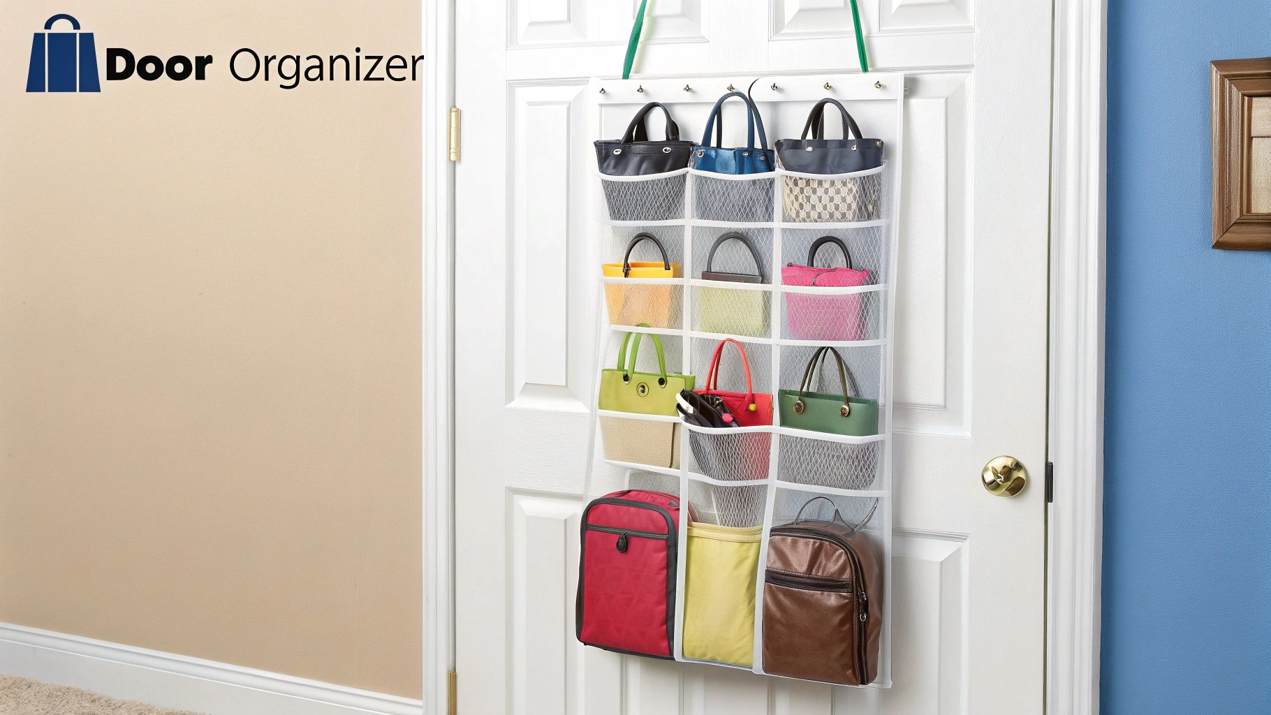 Over-the-Door Hanging Purse Organizer