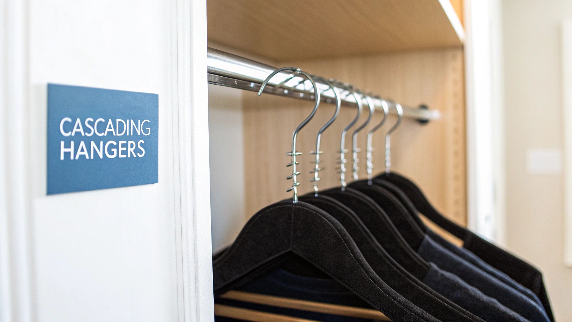 Slim Profile Hangers with Cascading Hooks