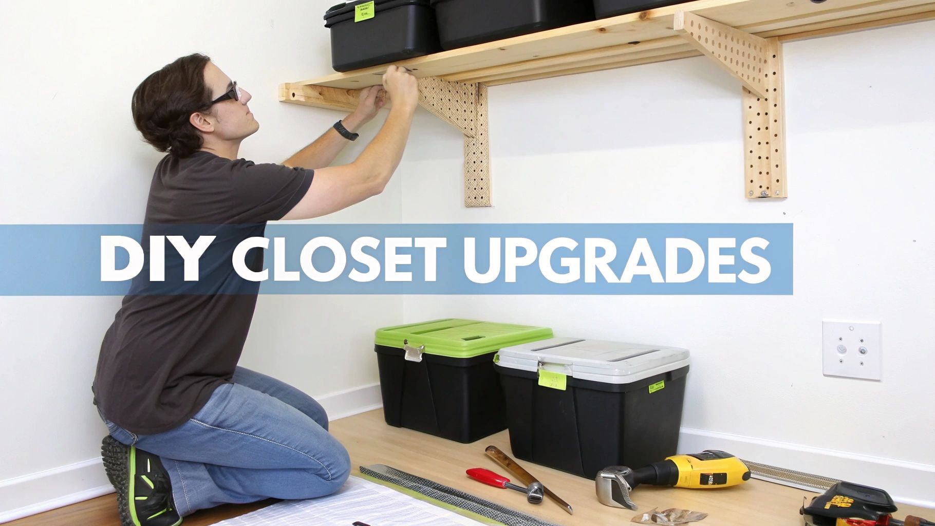 DIY wooden shelves under $15