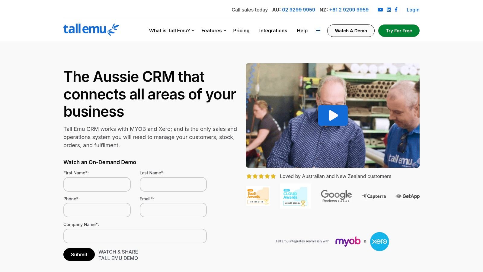 Tall Emu CRM