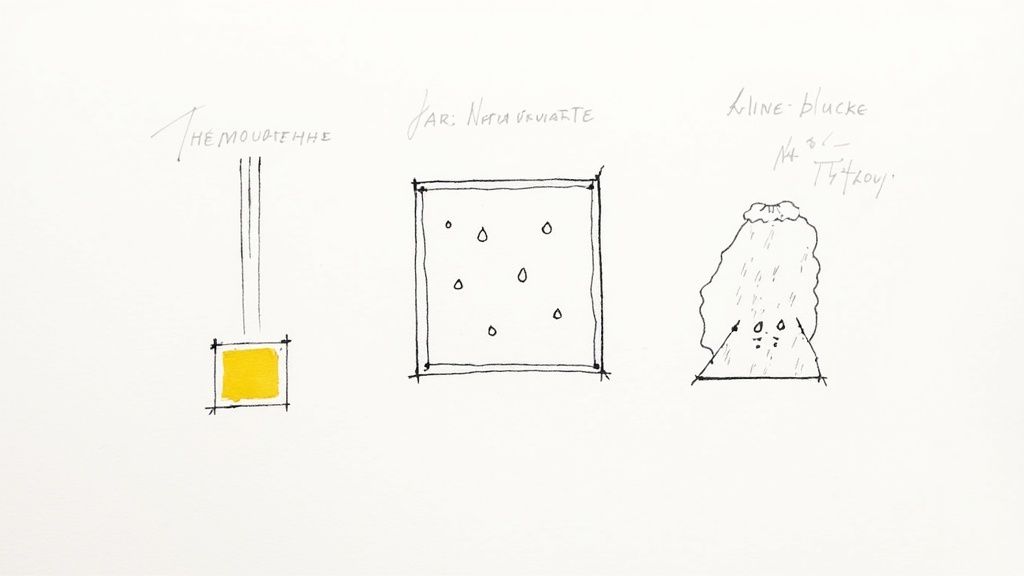 Kondenswasser an einem modernen Fenster, das auf eine Wärmebrücke hinweist