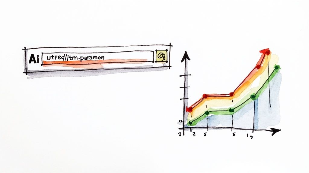 Eine Person analysiert Daten auf einem Tablet, was die fortgeschrittene Strategie für Instagram-Links symbolisiert.