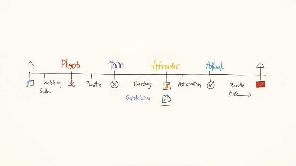 Eine Person macht Notizen auf einem Klemmbrett, während sie eine Baustelle inspiziert, im Hintergrund Baumaterialien.