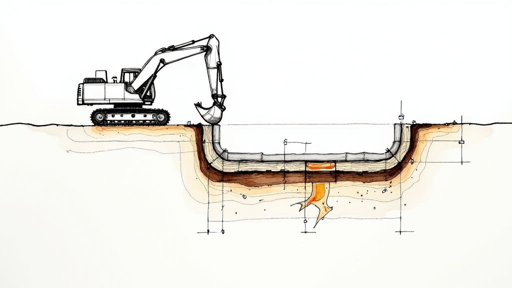 4. Baugrube und Fundament: Die Basis für Stabilität schaffen