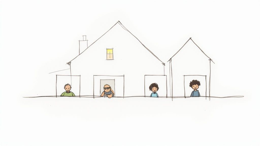 Nahaufnahme einer rissigen Wand an einem Neubau, die einen Baumangel darstellt.