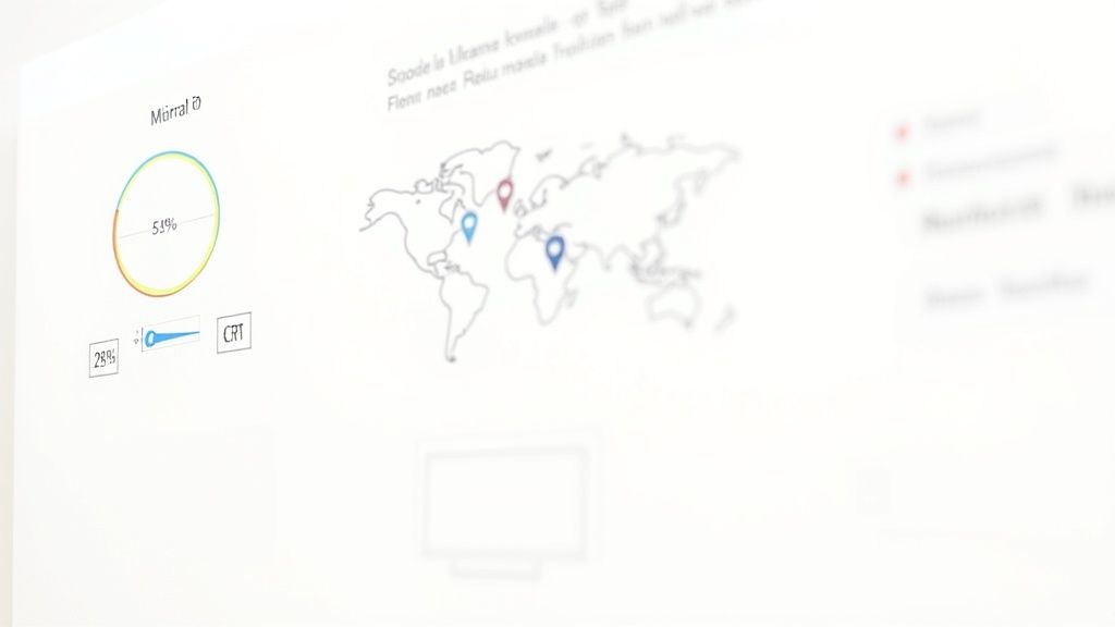 Ein Analyse-Dashboard mit Diagrammen, das die Klick-Performance von Links zeigt.