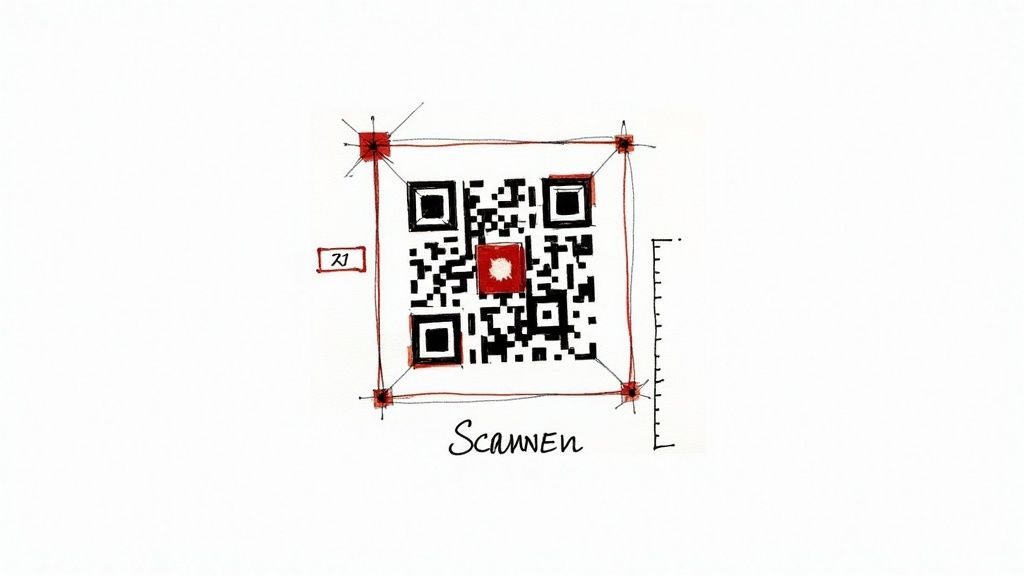 Visitenkarte mit QR-Code als Blickfang