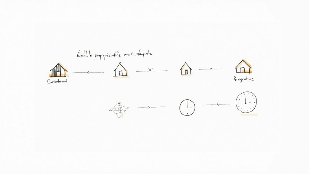 Eine Person überprüft Dokumente und Pläne an einem Schreibtisch