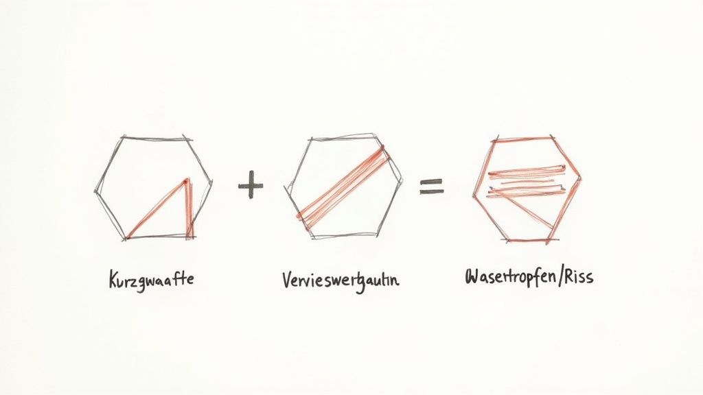 Ein Gutachter prüft sorgfältig die strukturellen Details eines Gebäudes