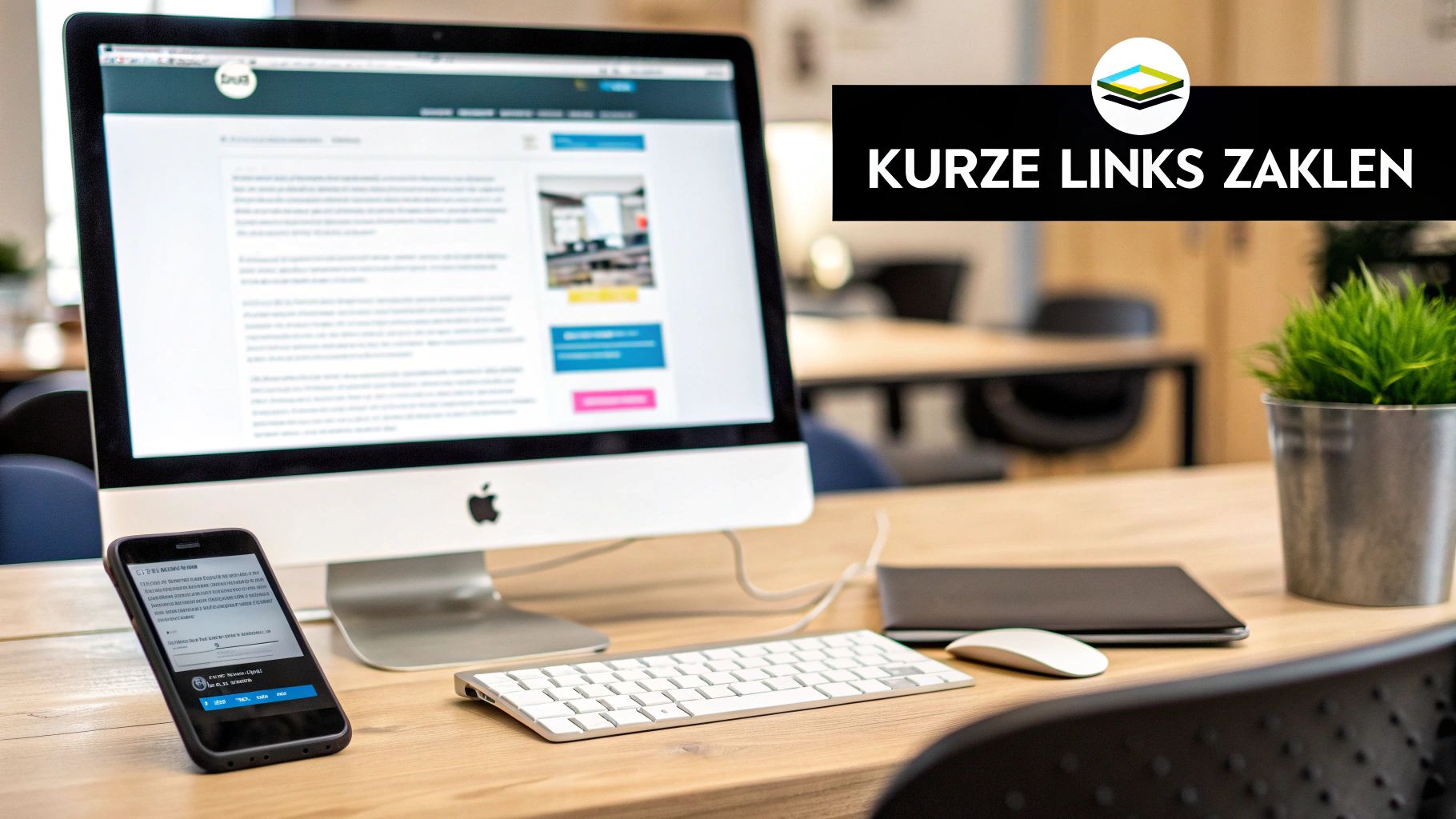Eine Person am Laptop, die einen kurzen Link in einem Social-Media-Beitrag erstellt, um die Marketing-Performance zu verbessern.