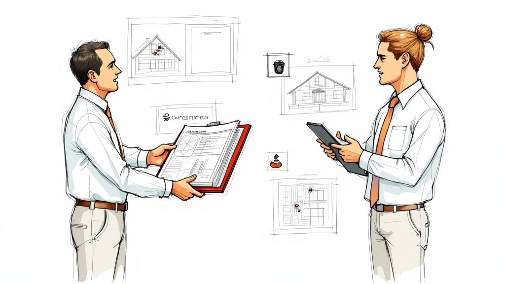 Eine Person bereitet Dokumente für einen Gutachtertermin vor