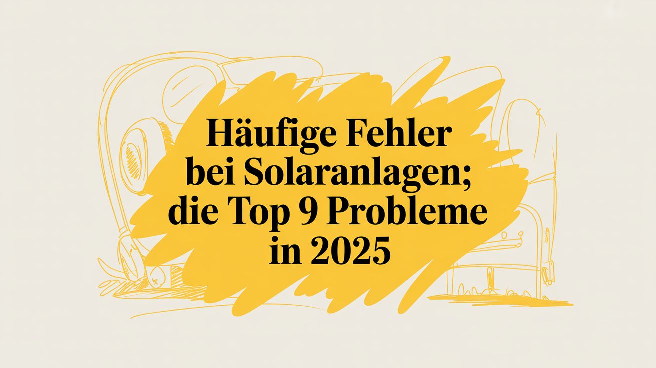 Häufige Fehler bei Solaranlagen: Die Top 9 Probleme in 2025