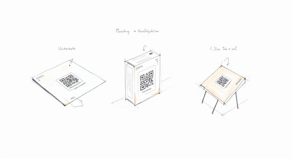 Eine Person scannt einen QR-Code auf einer Produktverpackung