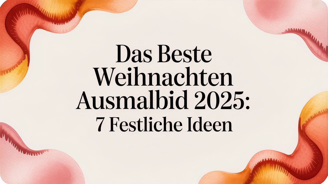 Das beste Weihnachten Ausmalbild 2025: 7 festliche Ideen