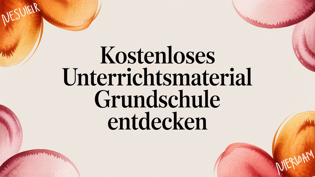 kostenloses unterrichtsmaterial grundschule entdecken