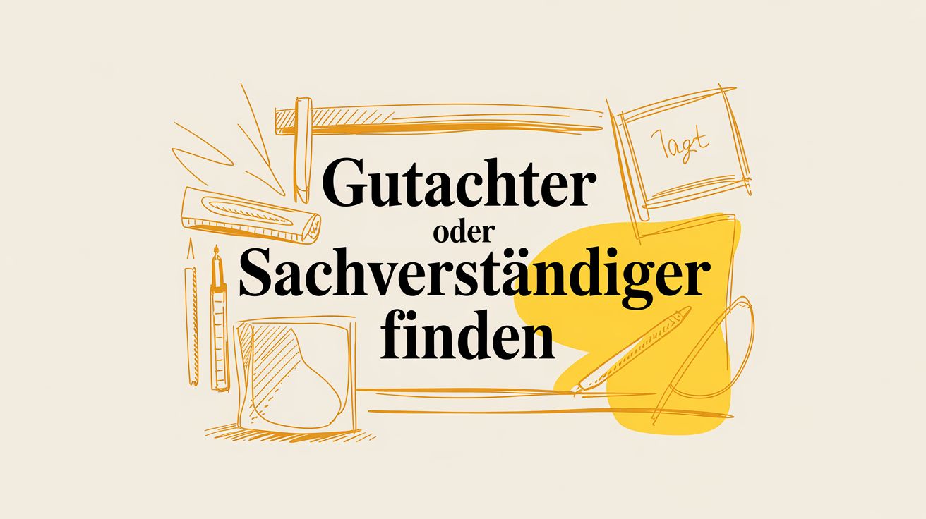 Gutachter oder Sachverständiger finden
