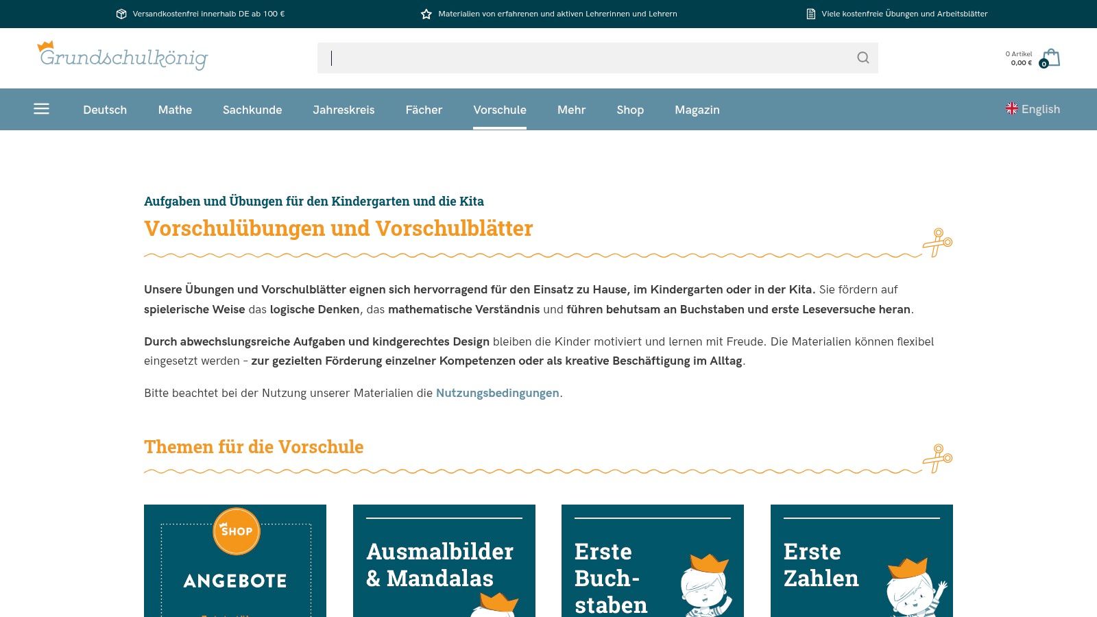 Grundschulkönig – Bereich Vorschule