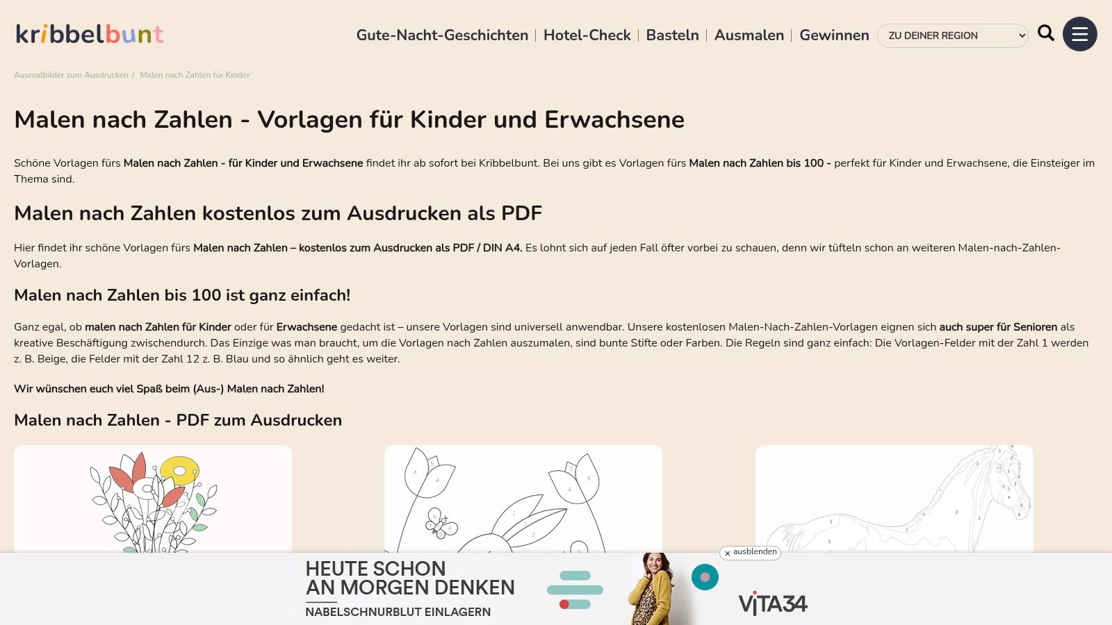 Kribbelbunt – kostenlose Malen‑nach‑Zahlen‑PDFs