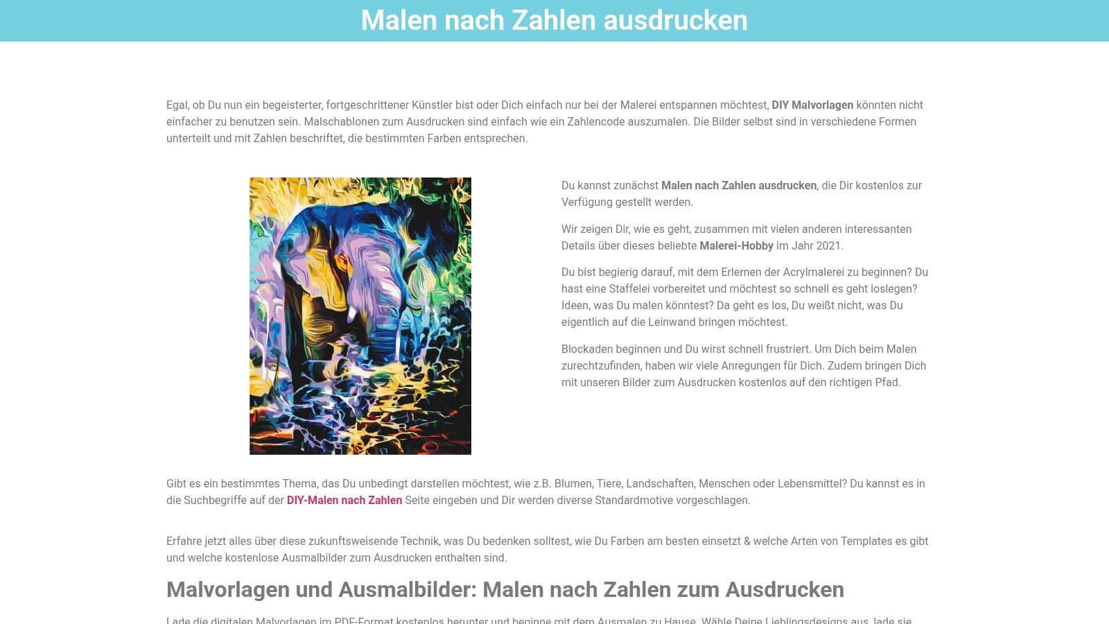 Malen-nach-Zahlen-Ausdrucken.de