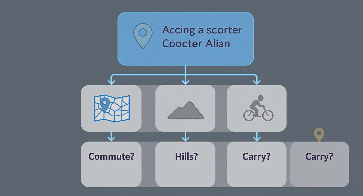 Infographic about how to choose an electric scooter