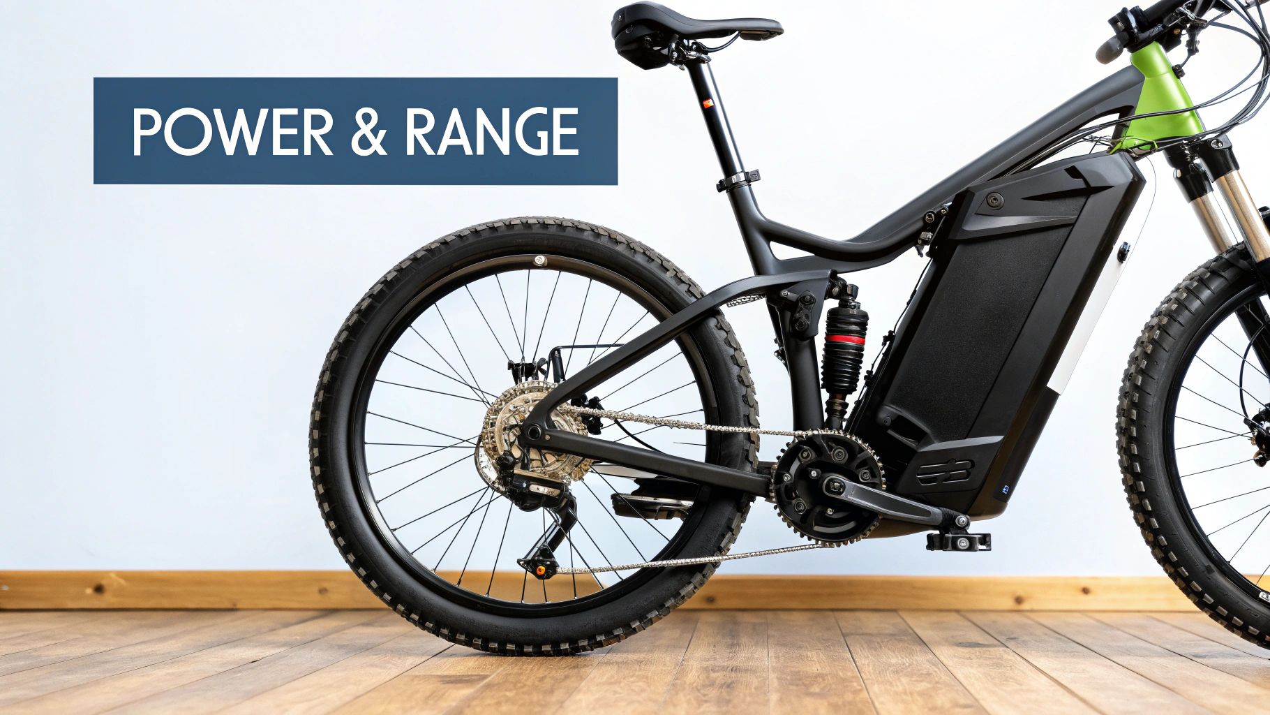 A person adjusting the seat on their ebike in an urban setting