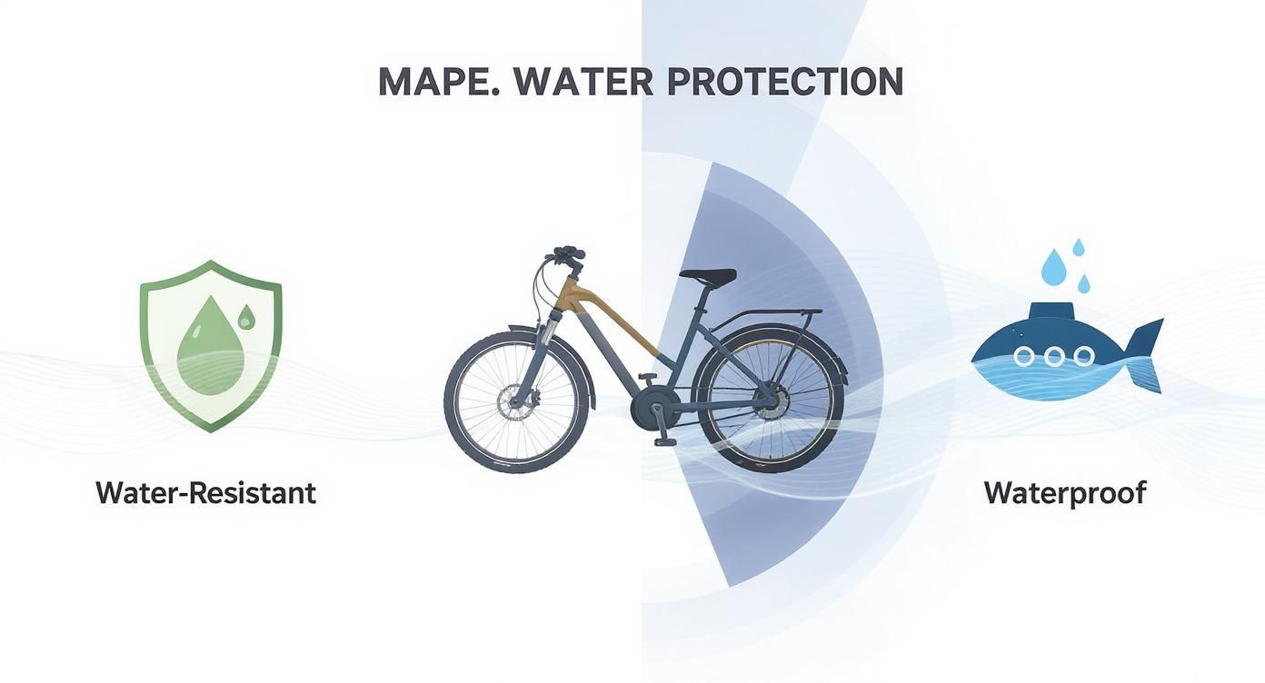 Infographic about are electric bikes waterproof
