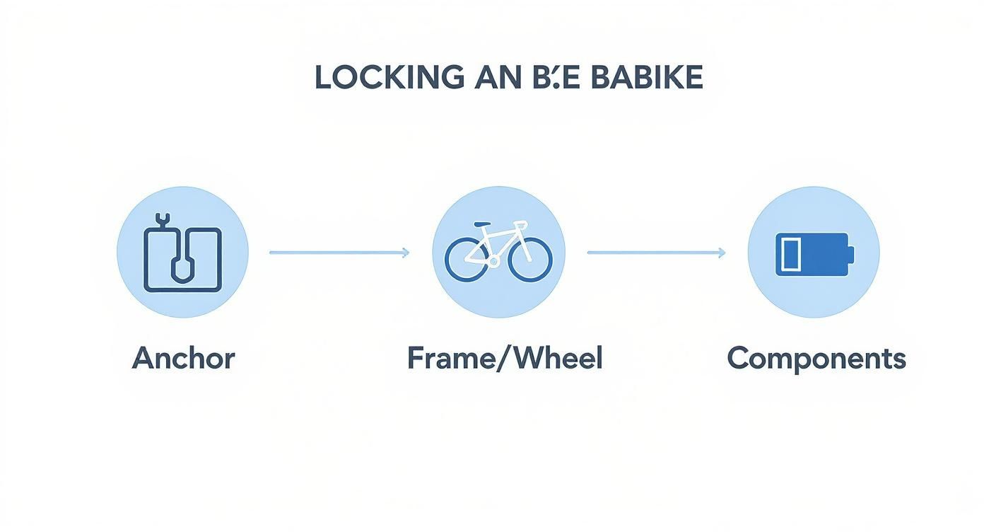 Infographic about best lock for electric bike