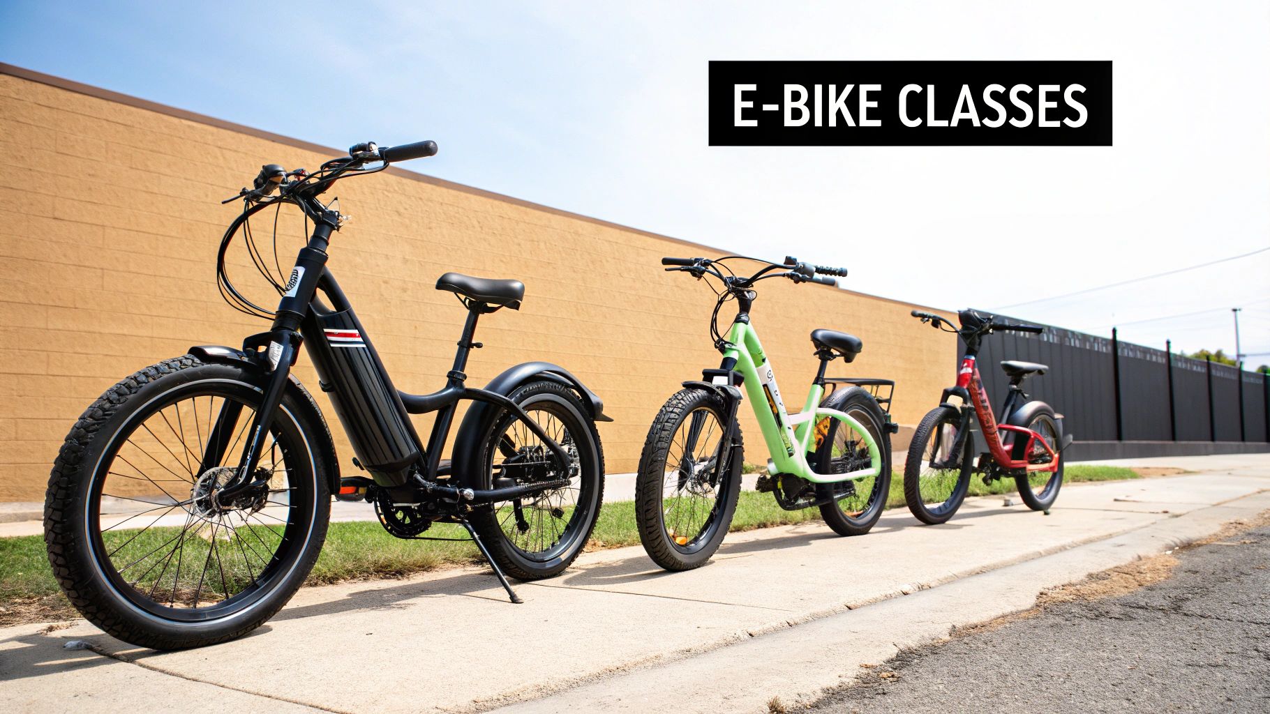 A person identifying the class sticker on their electric bike frame.