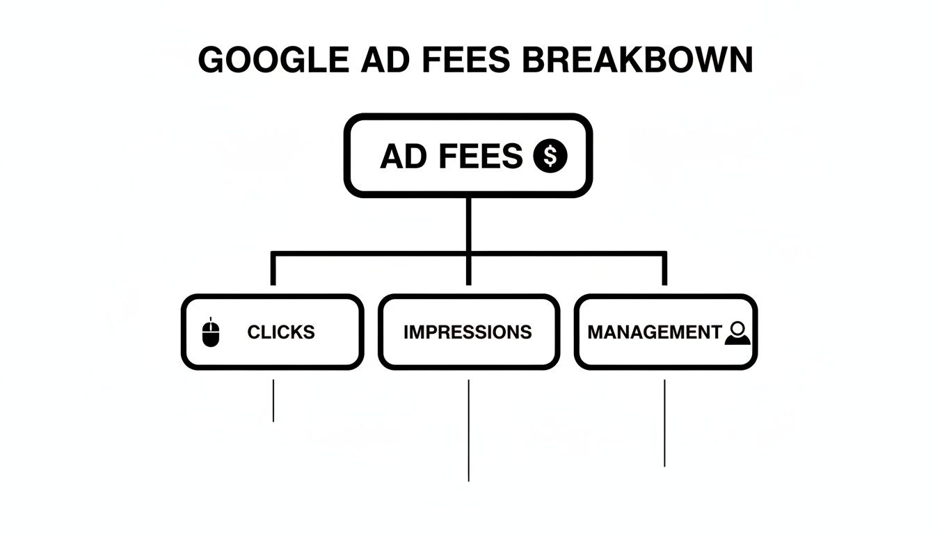 Infographic about google ad fees