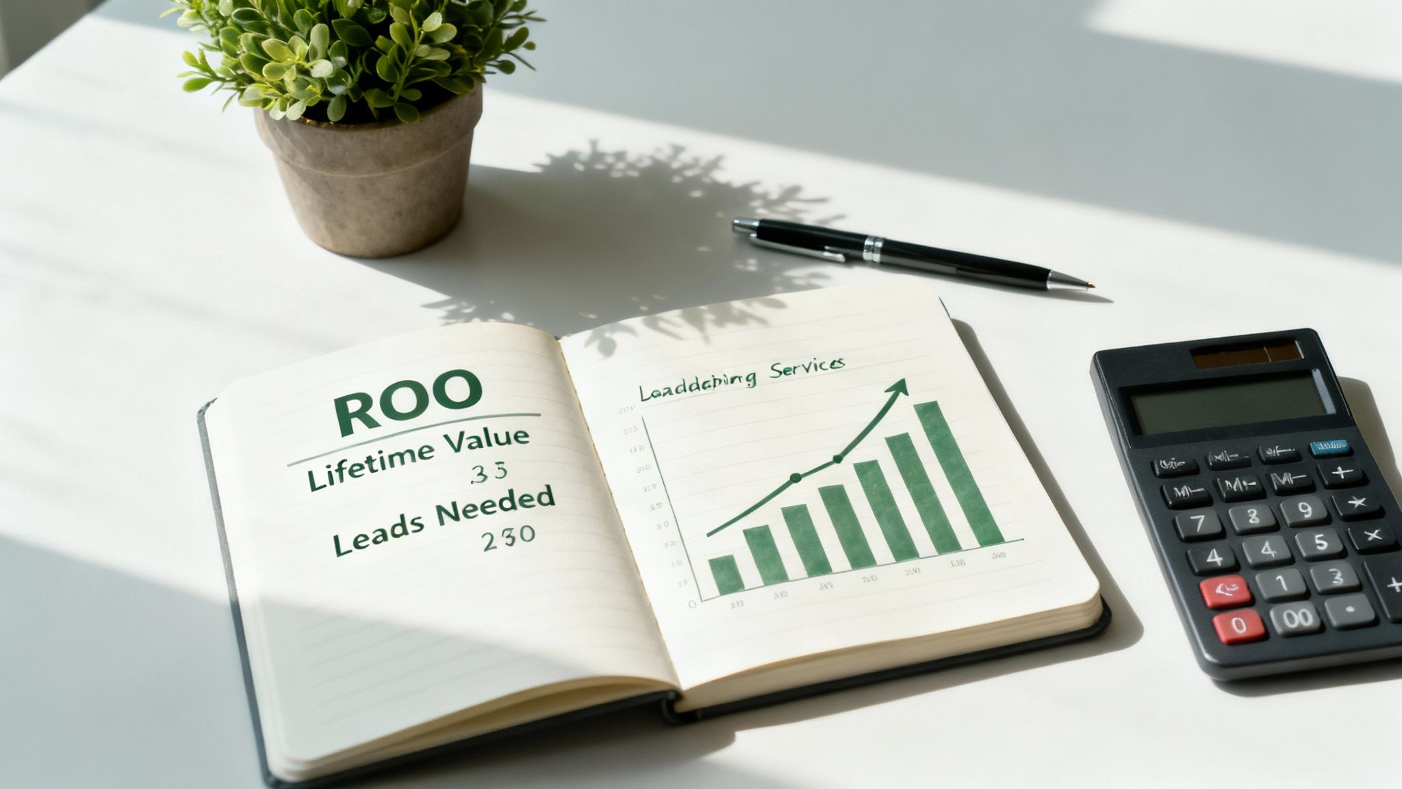 A person pointing at a graph showing upward growth, symbolising the return on investment from a new website.