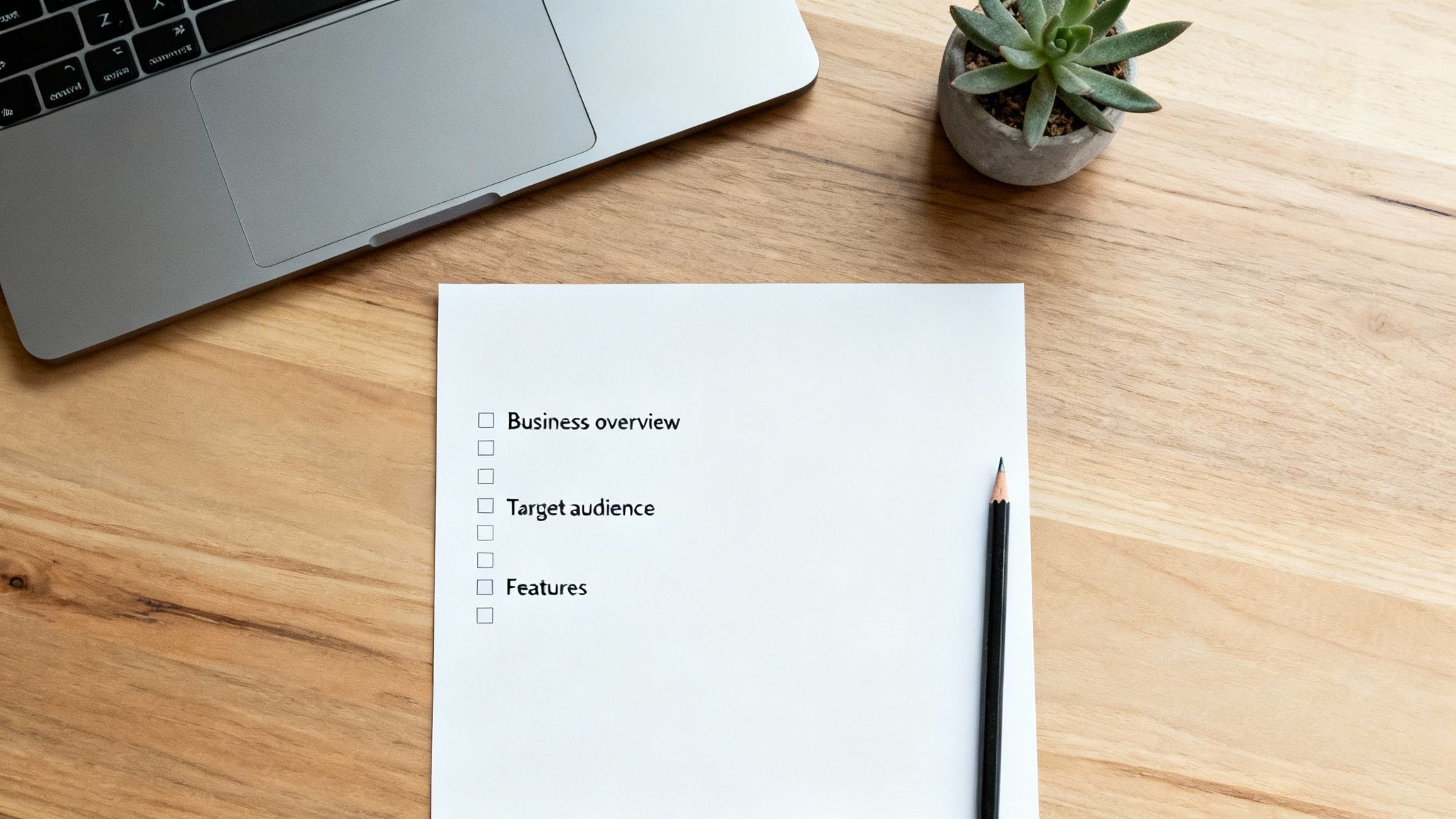 A team collaborating around a desk with laptops and documents, planning a website design project.