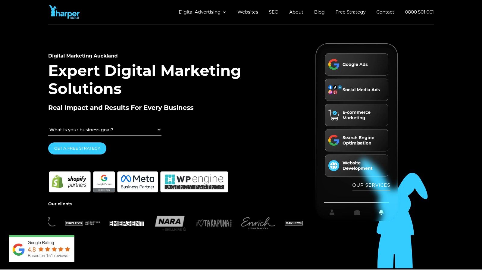 Harper Digital Website Interface