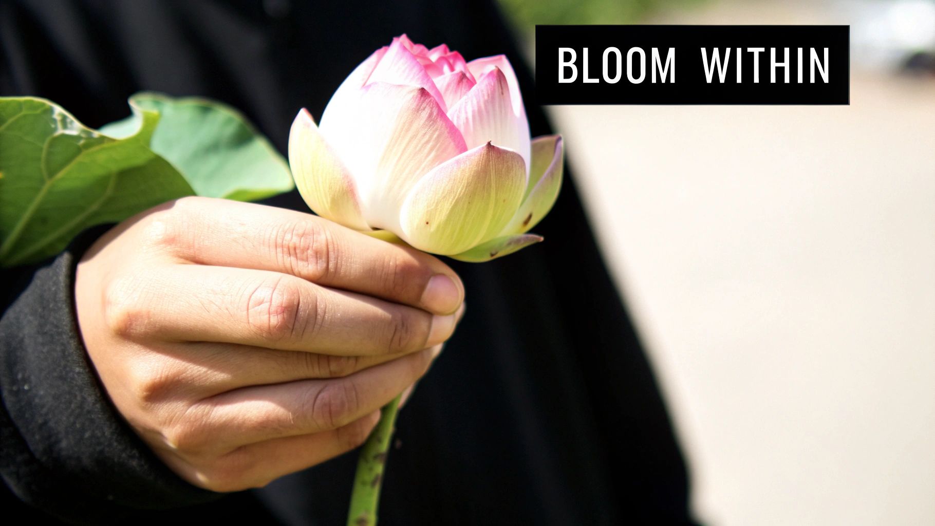 Happiness blooms from within.
