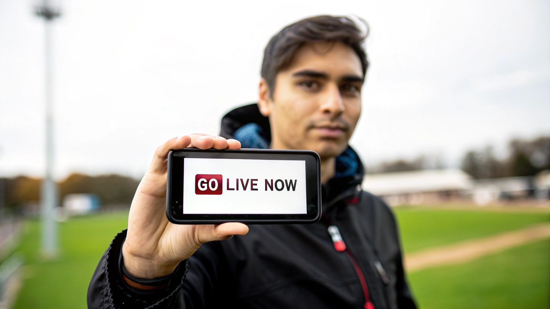 A person smiling and engaging with their audience during an Instagram Live session