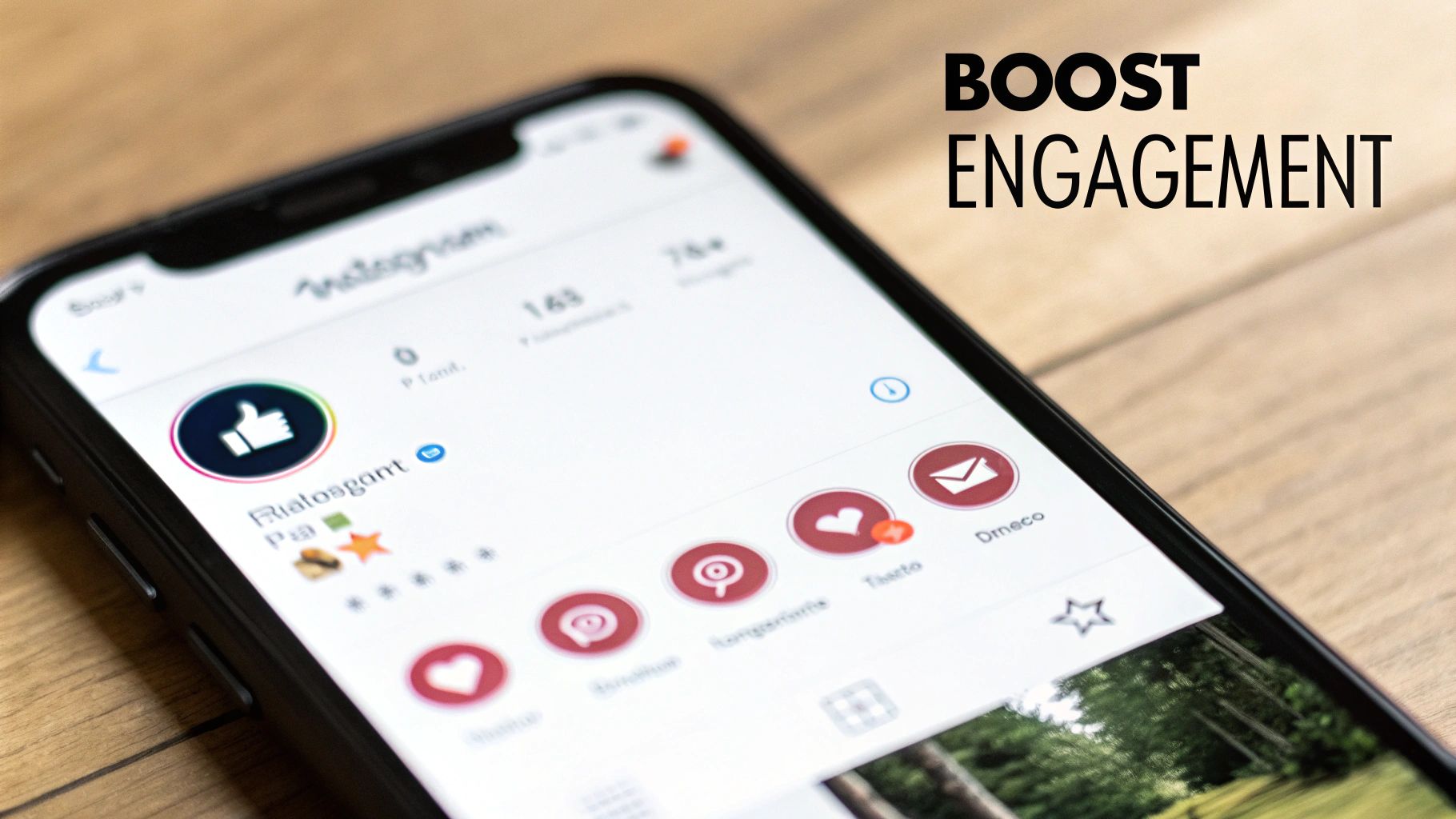 A person's hands holding a phone and interacting with an Instagram post, showing likes and comments.
