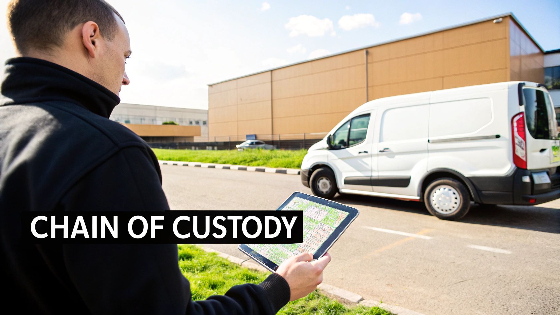 Two workers in high-visibility vests loading electronic waste onto a truck in a warehouse setting.