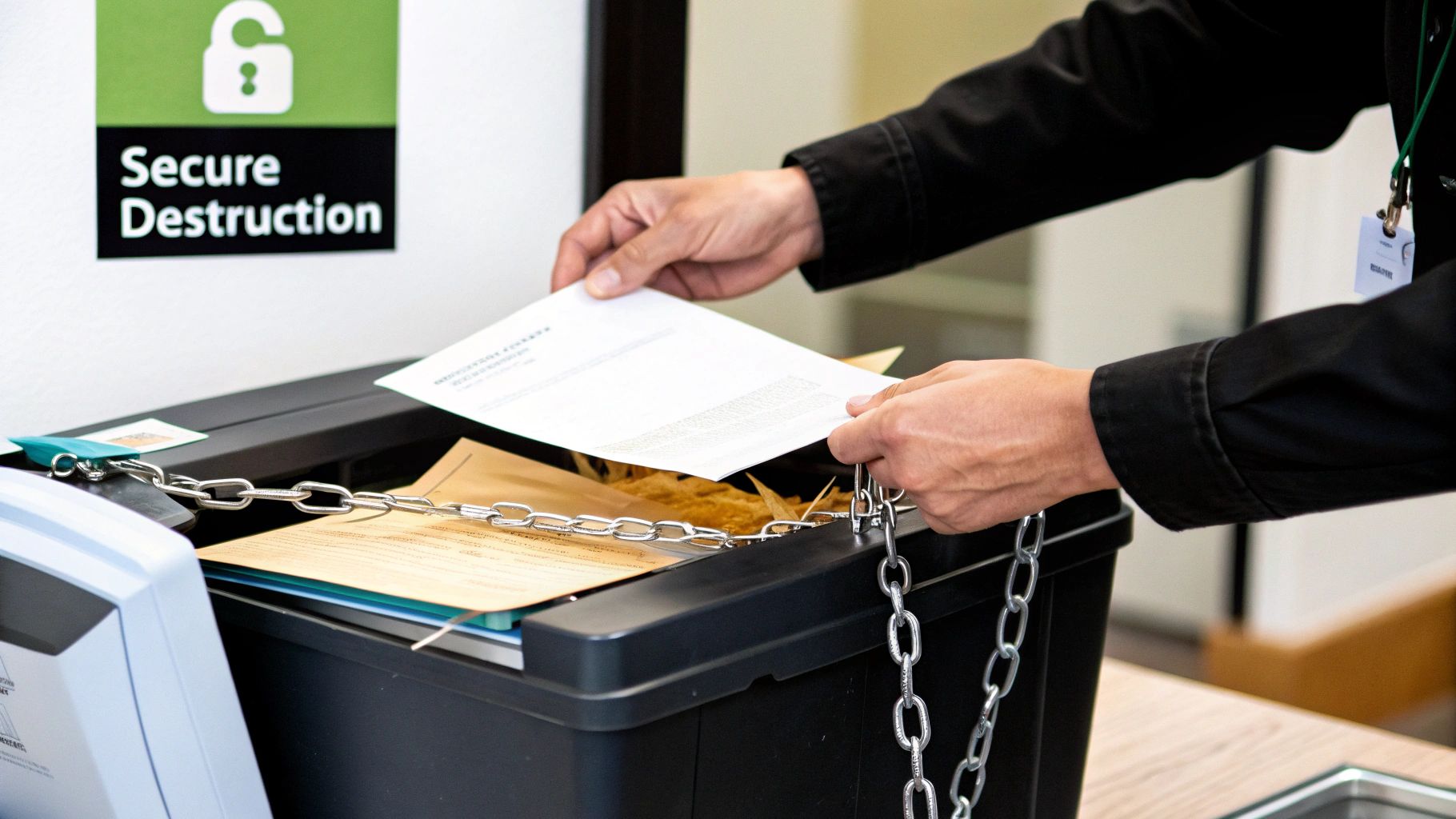 Secure vault analogy for data destruction