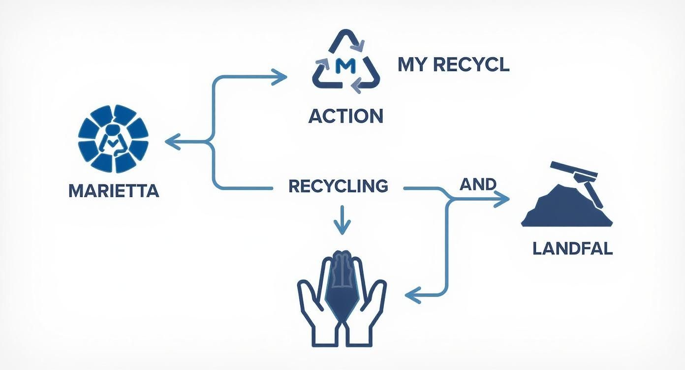 Infographic about recycling in marietta