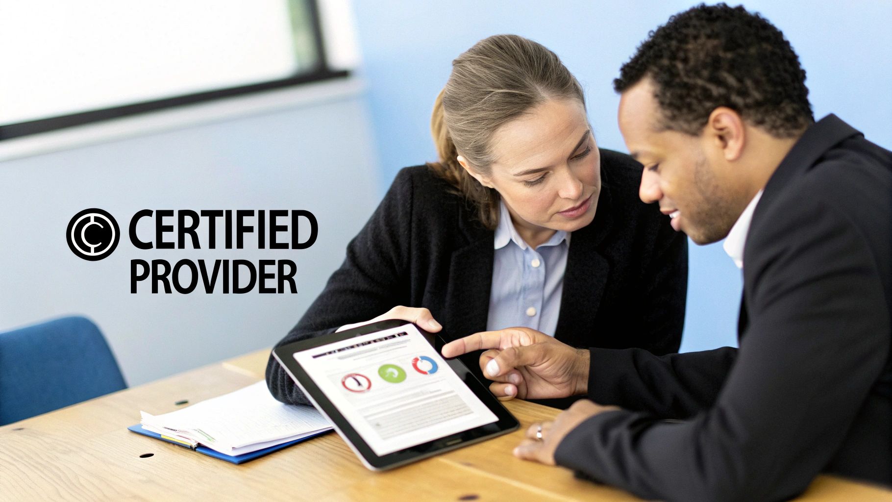 A person in a secure facility holding a shredded hard drive to show the small, destroyed pieces.
