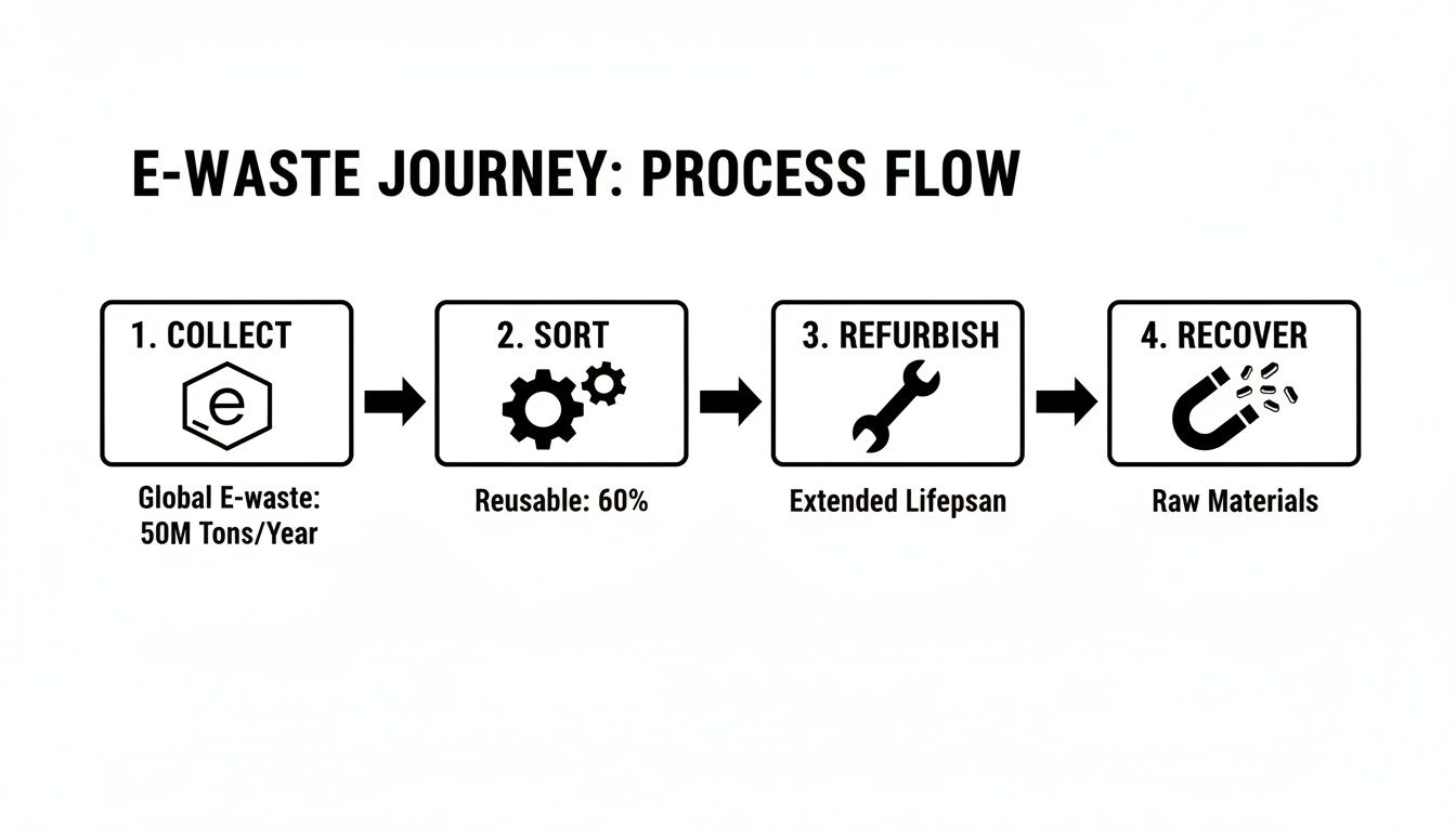 What happens to recycled electronics: From data destruction to reuse, Green Atlanta 404-666-4633 Commercial Services