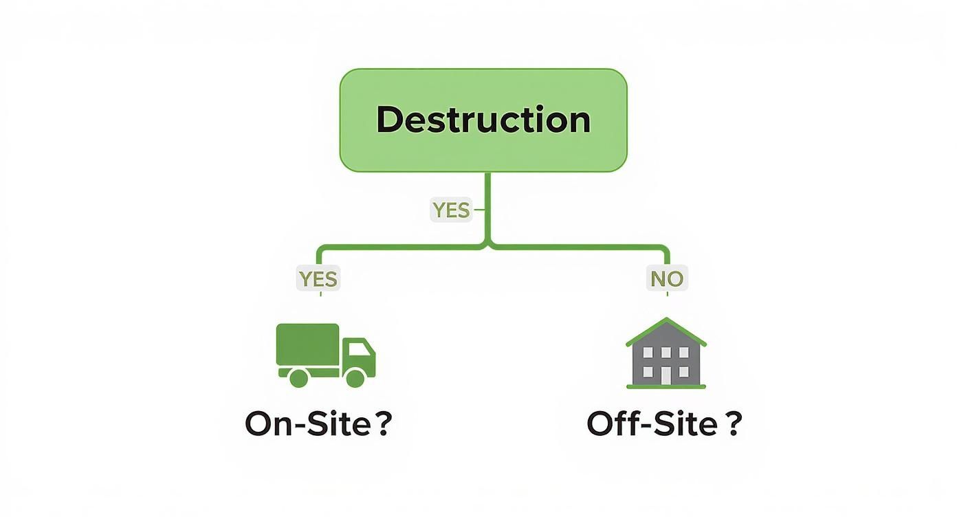 Infographic about hard drive destruction near me
