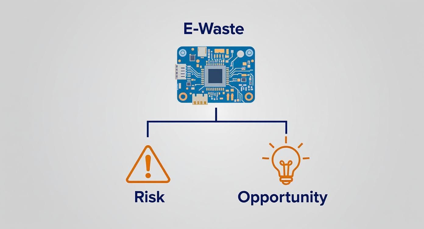Infographic about benefits of e-waste recycling