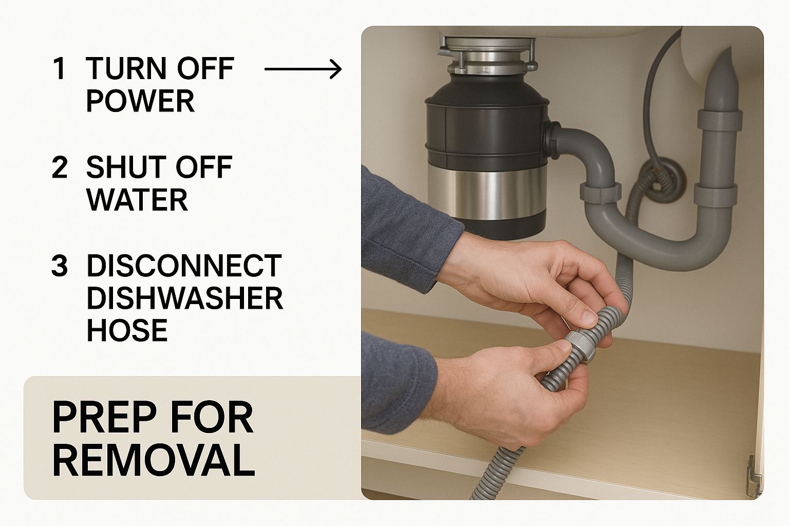 Infographic about how to dispose of old dishwasher